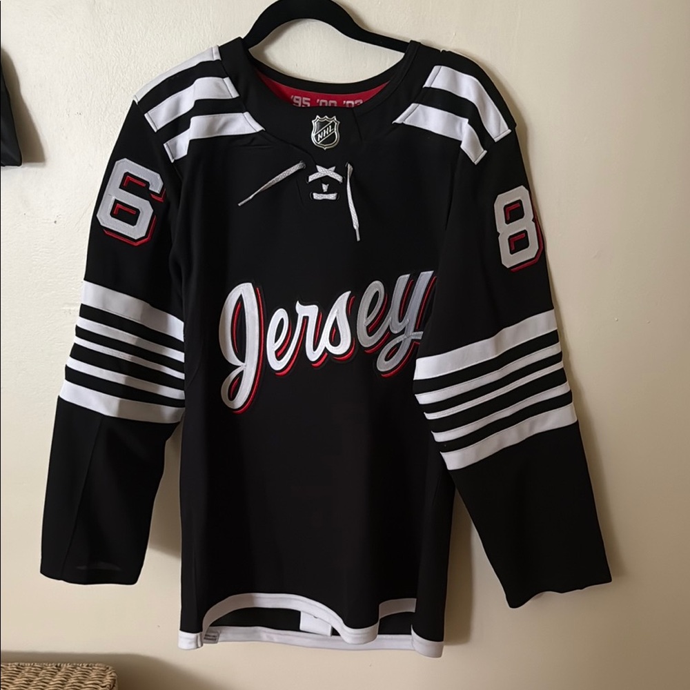 NHL Black New Jersey Devils Jack Hughes Jersey
